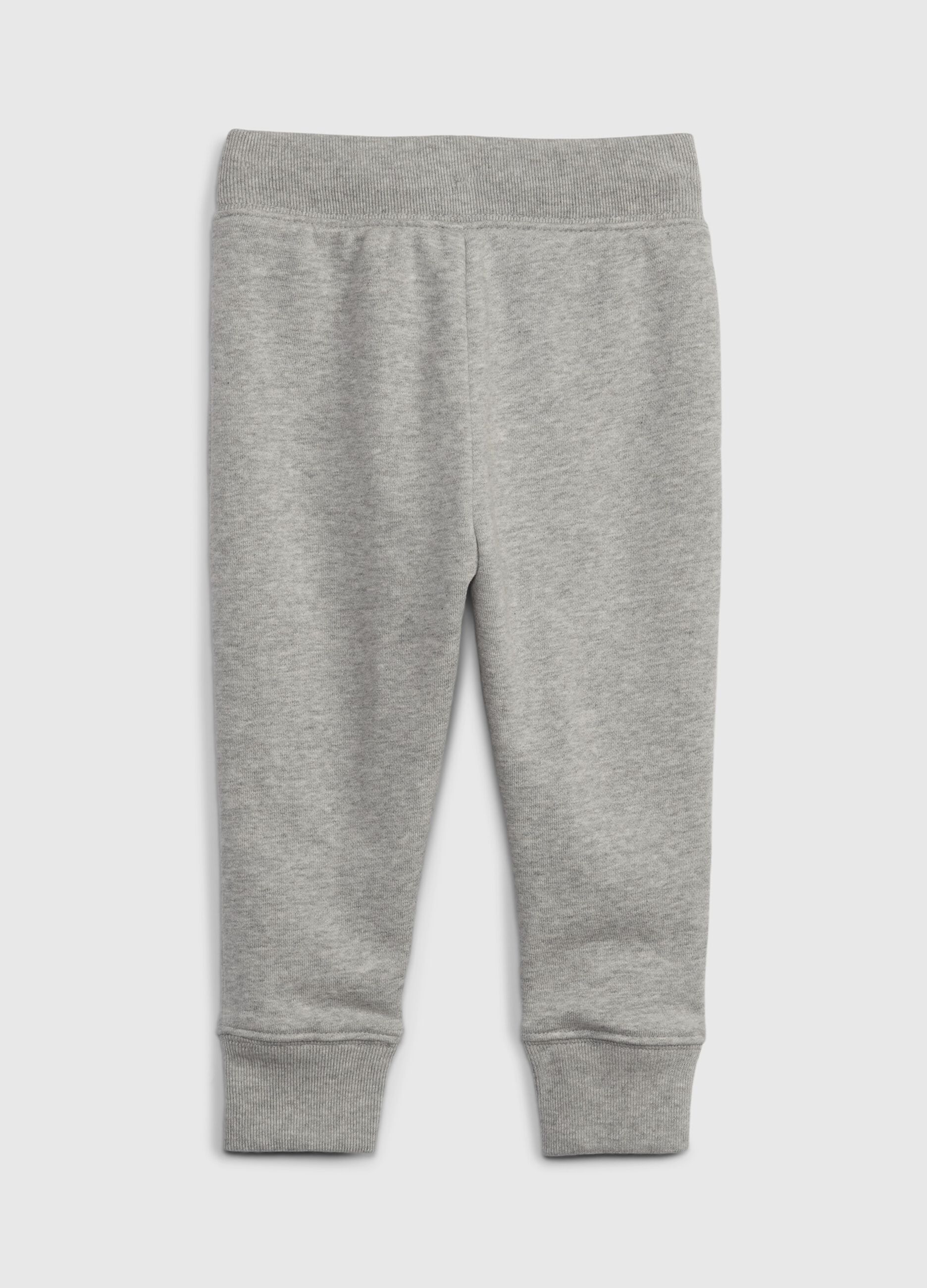 Joggers with drawstring and logo print