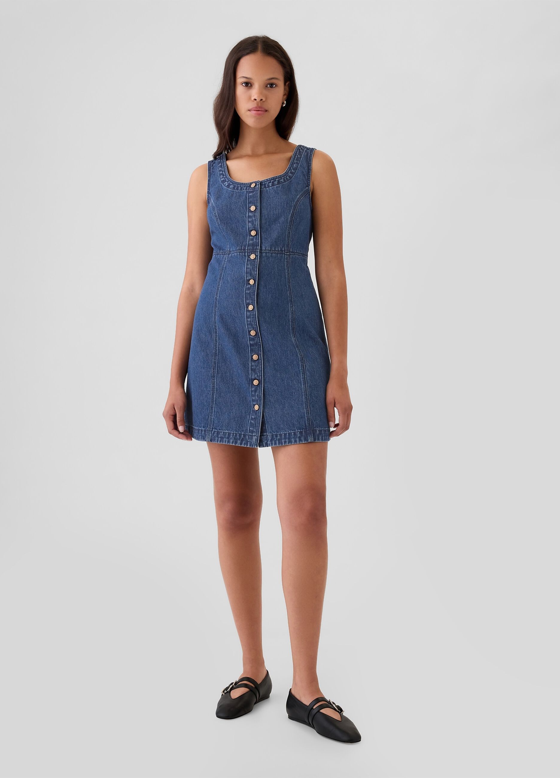 Vestito corto in denim