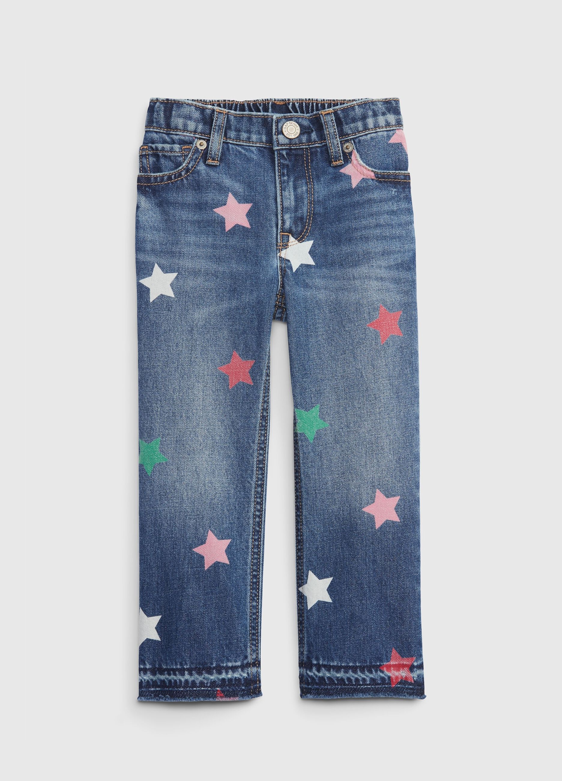 Jeans loose fit con stampa stelle 