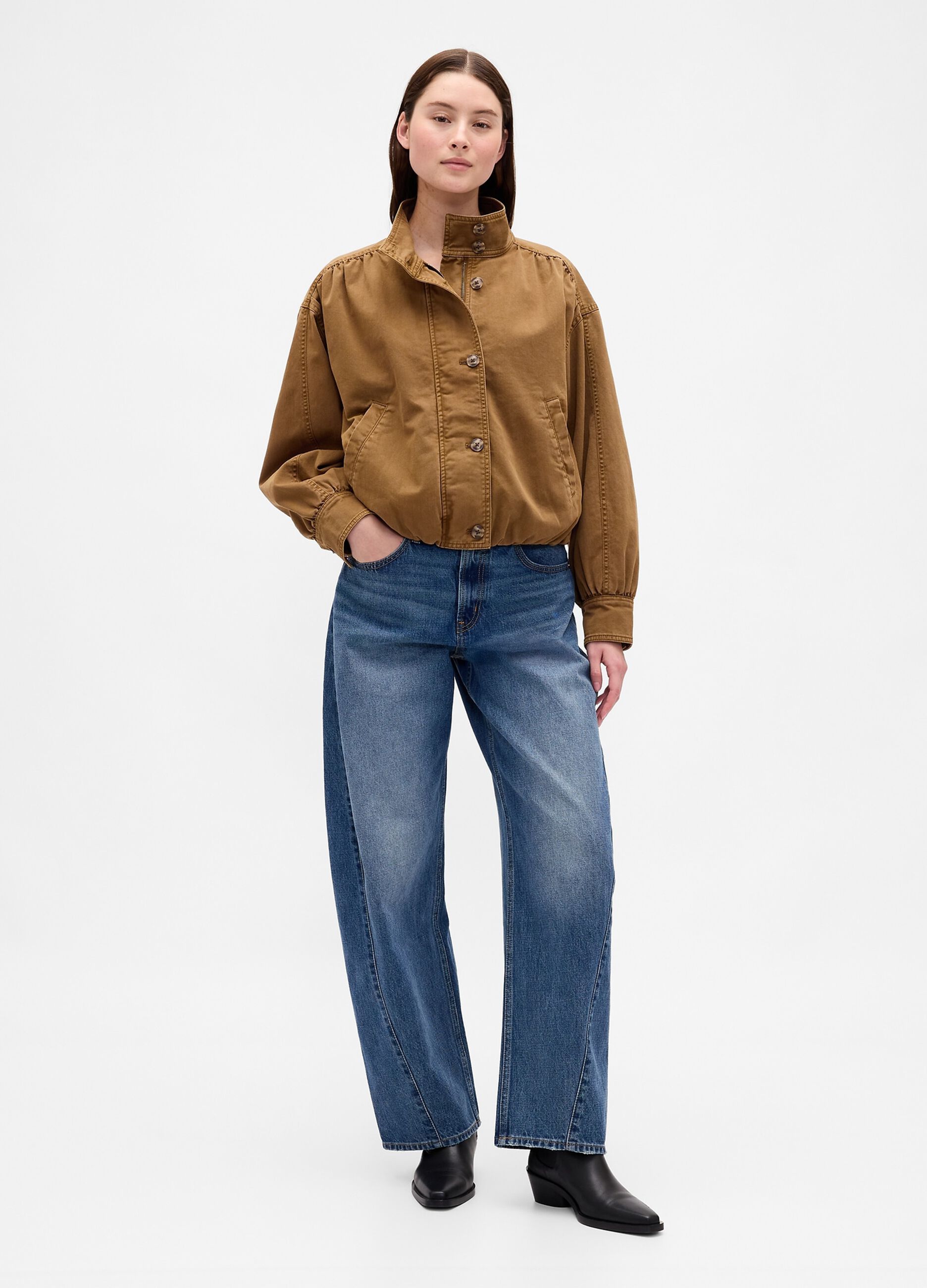 Giacca marrone in cotone_2