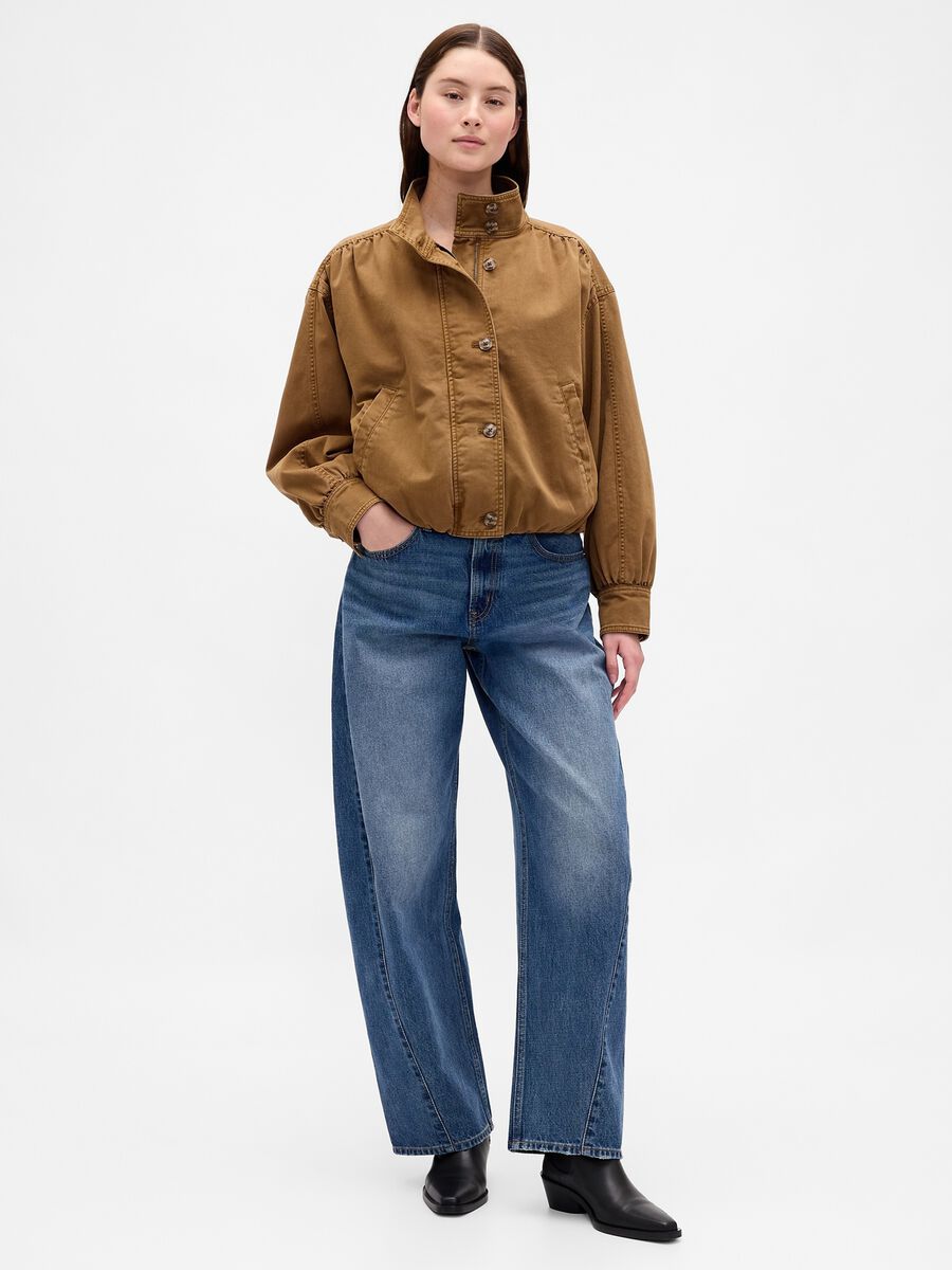 Giacca marrone in cotone Donna_2