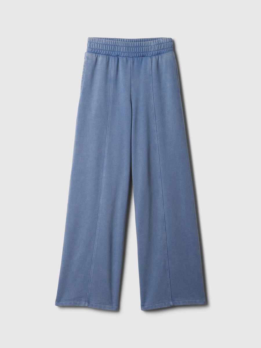 Joggers a gamba larga in felpa Bambina_3