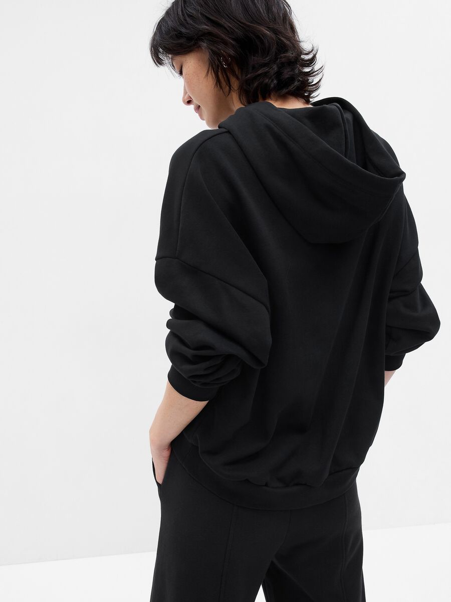 Oversized sweatshirt with logo embroidery and lurex details Woman_1