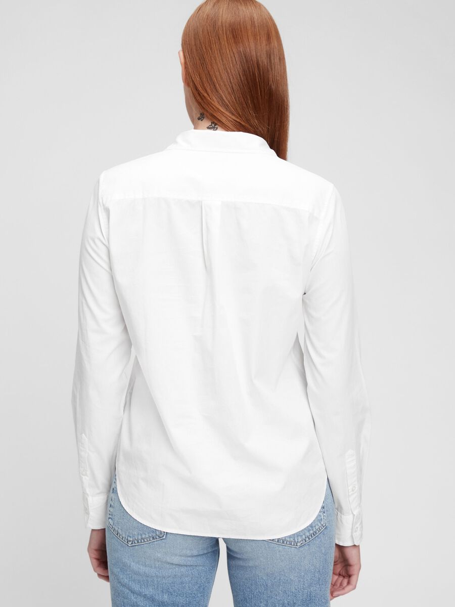 Camicia in cotone con tasca Donna_1