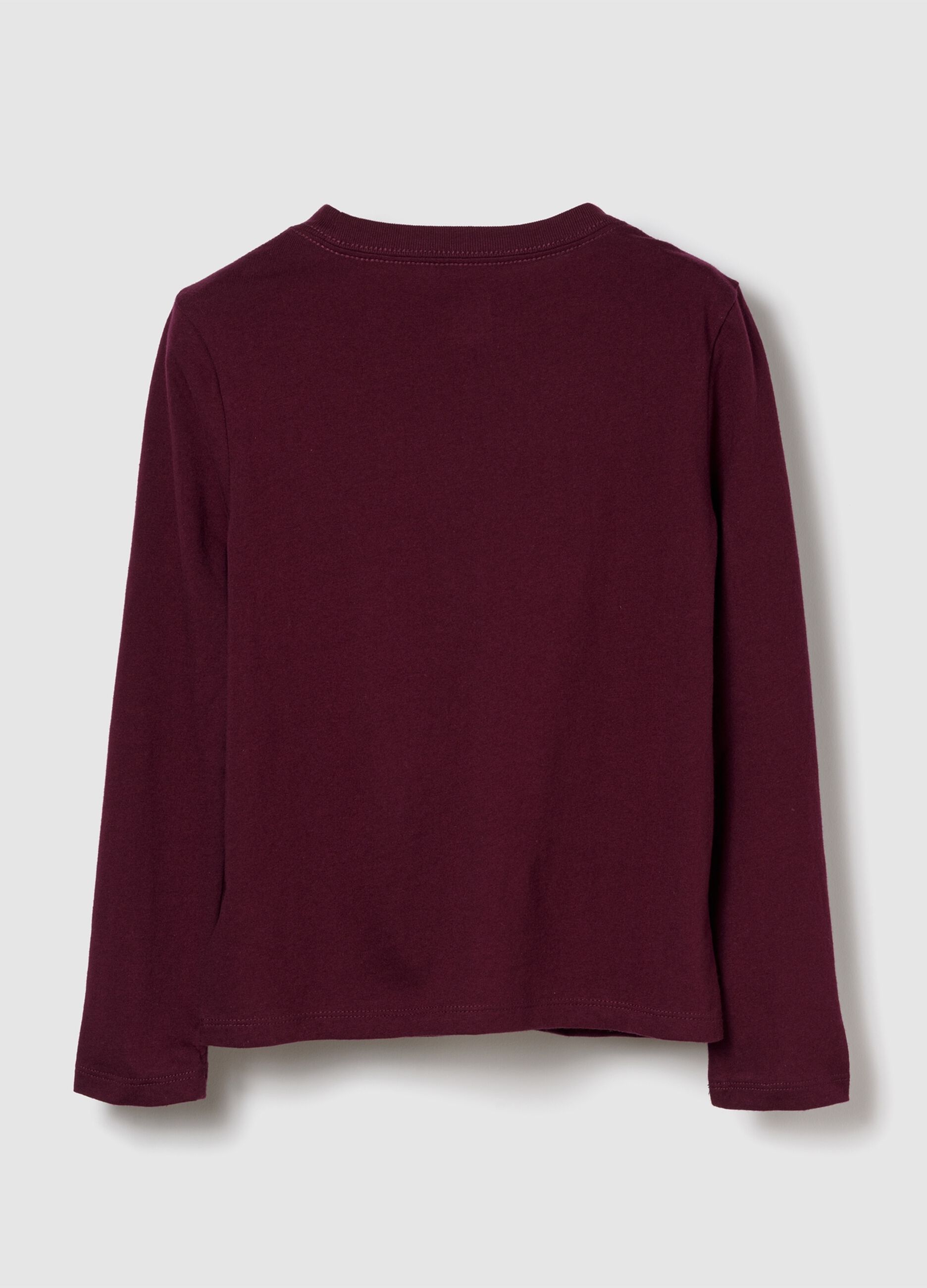 Maglia a maniche lunghe viola in cotone_1