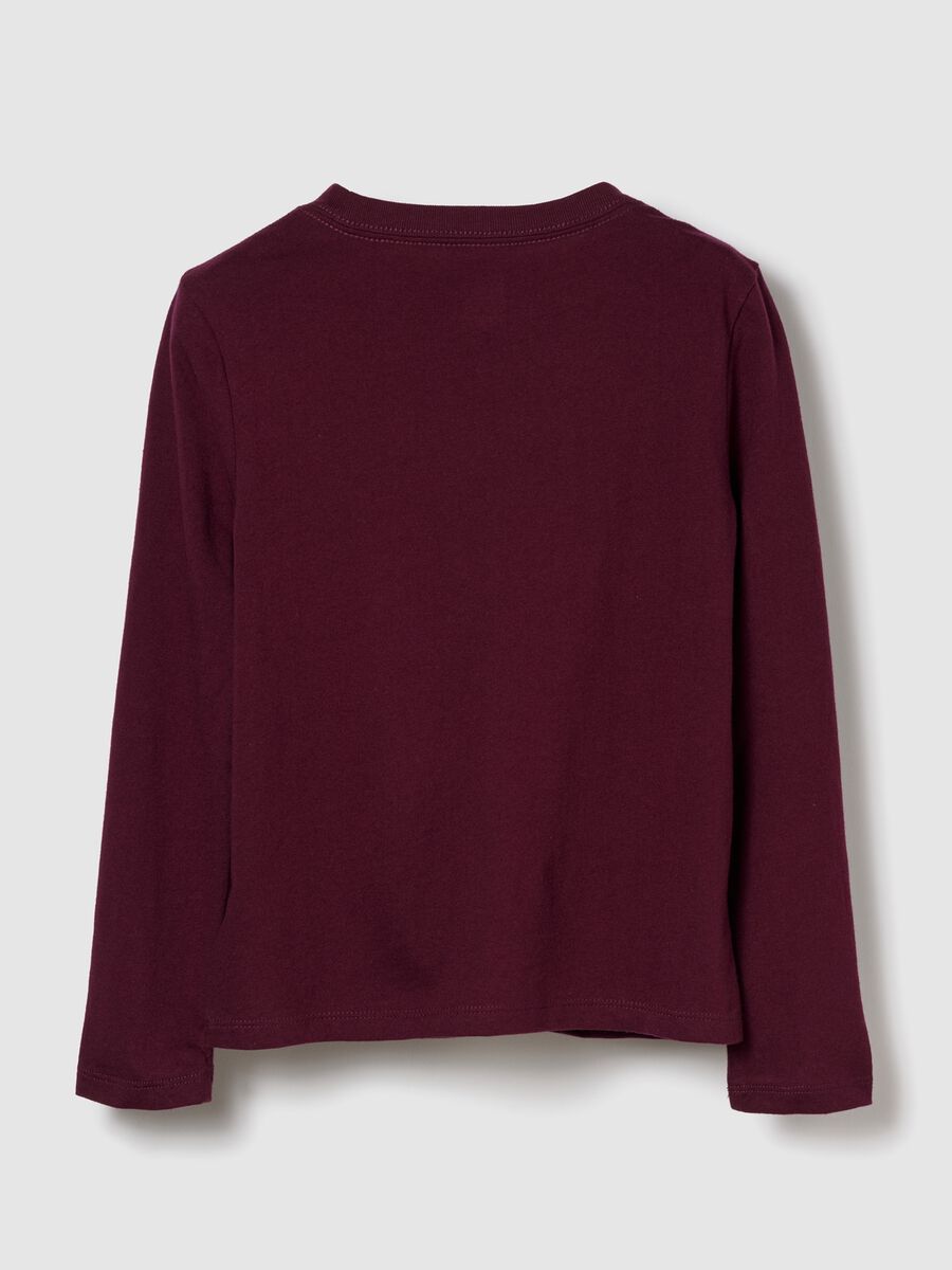 Maglia a maniche lunghe viola in cotone Bambino_1