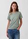 T-shirt girocollo in puro cotone verde regular fit_0