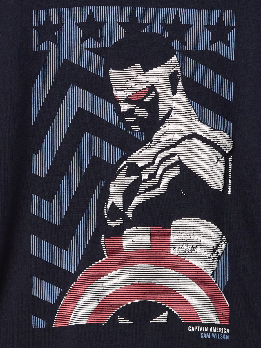 Blue children's pyjamas with Captain America print Boy_2