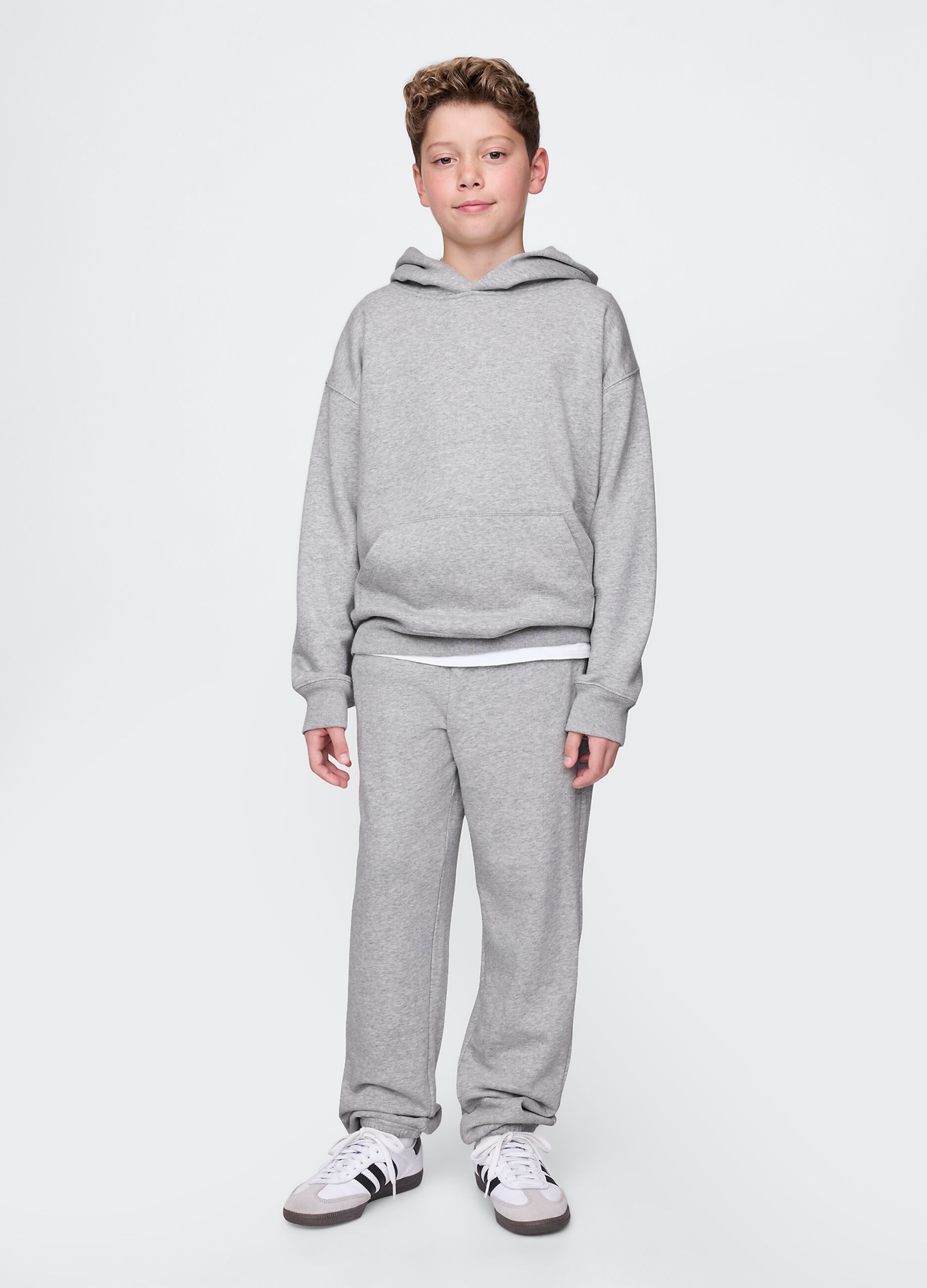 Pantaloni grigi per ragazzi in misto cotone