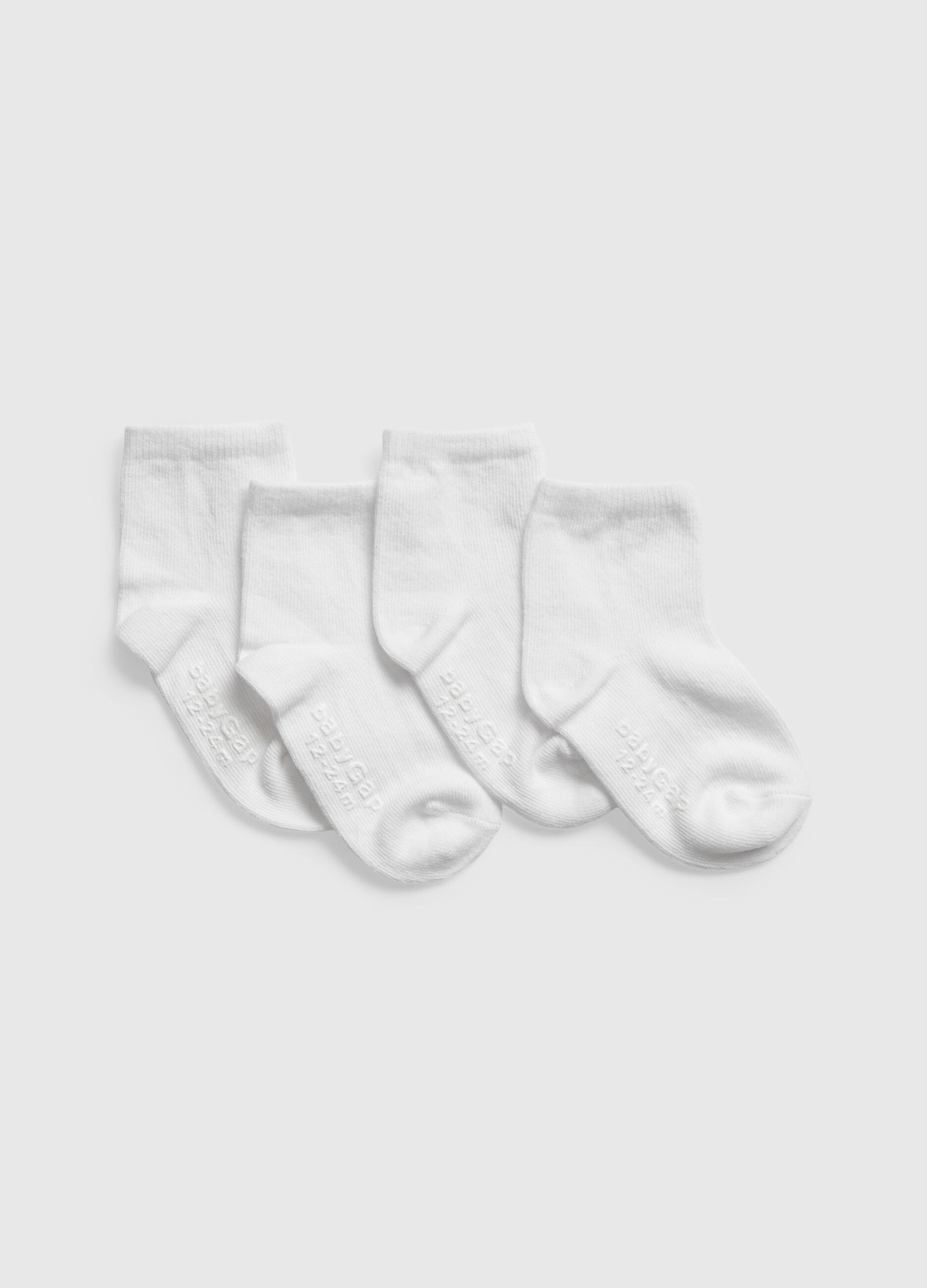 Four-pack solid colour socks