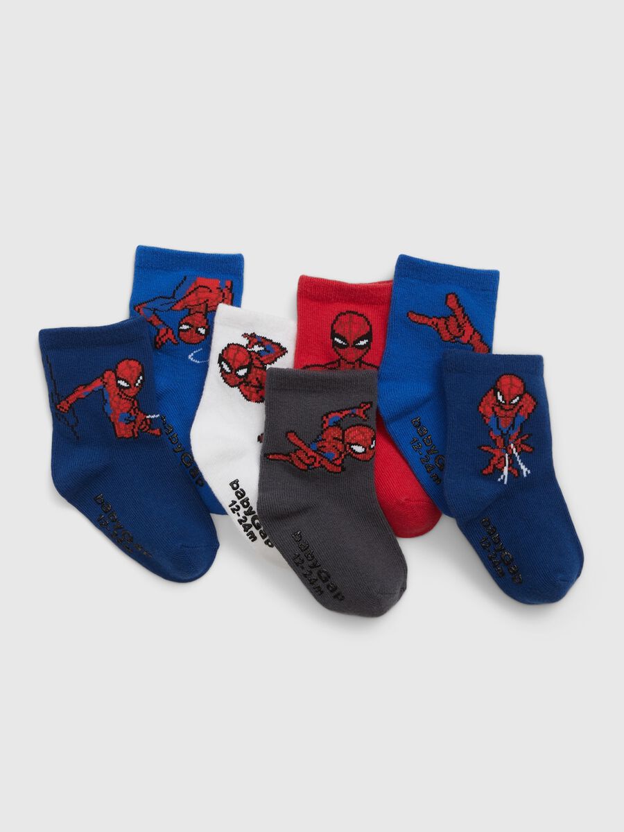 Seven-pair pack cotton Spider-Man socks Toddler Boy_0