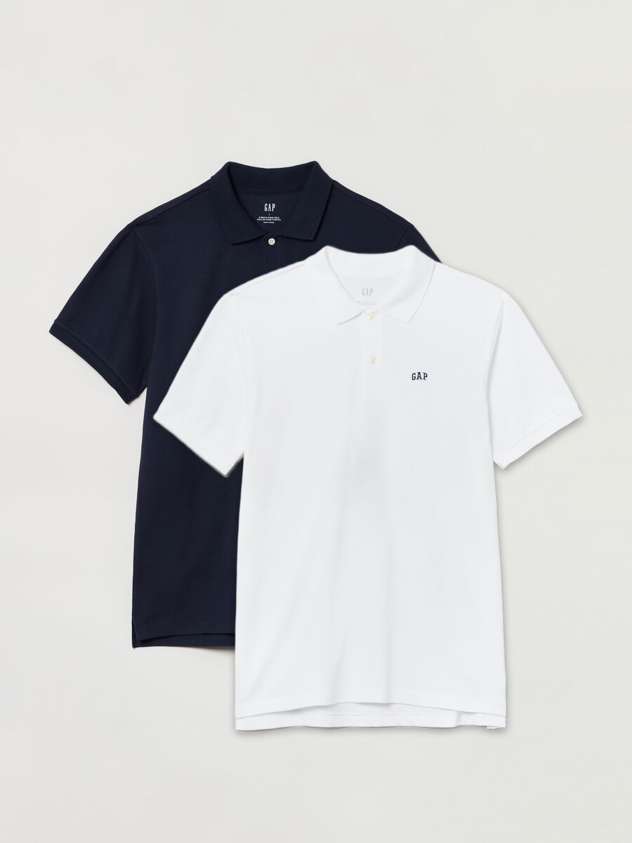 Bipack polo in piquet con mini logo Uomo_0