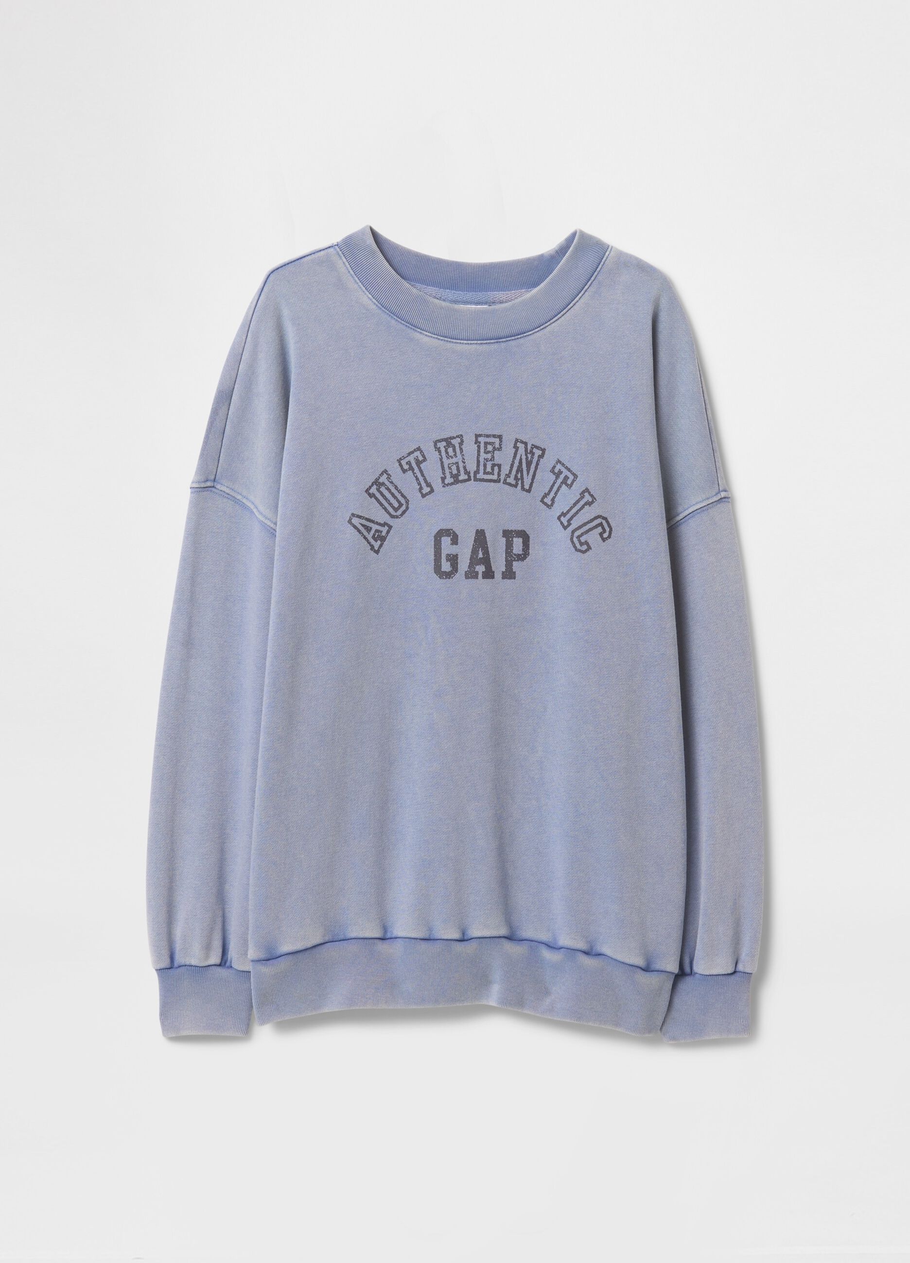 Felpa azzurra con logo Authentic GAP_4