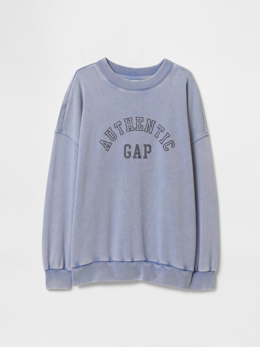 Felpa azzurra con logo Authentic GAP Bambina_4