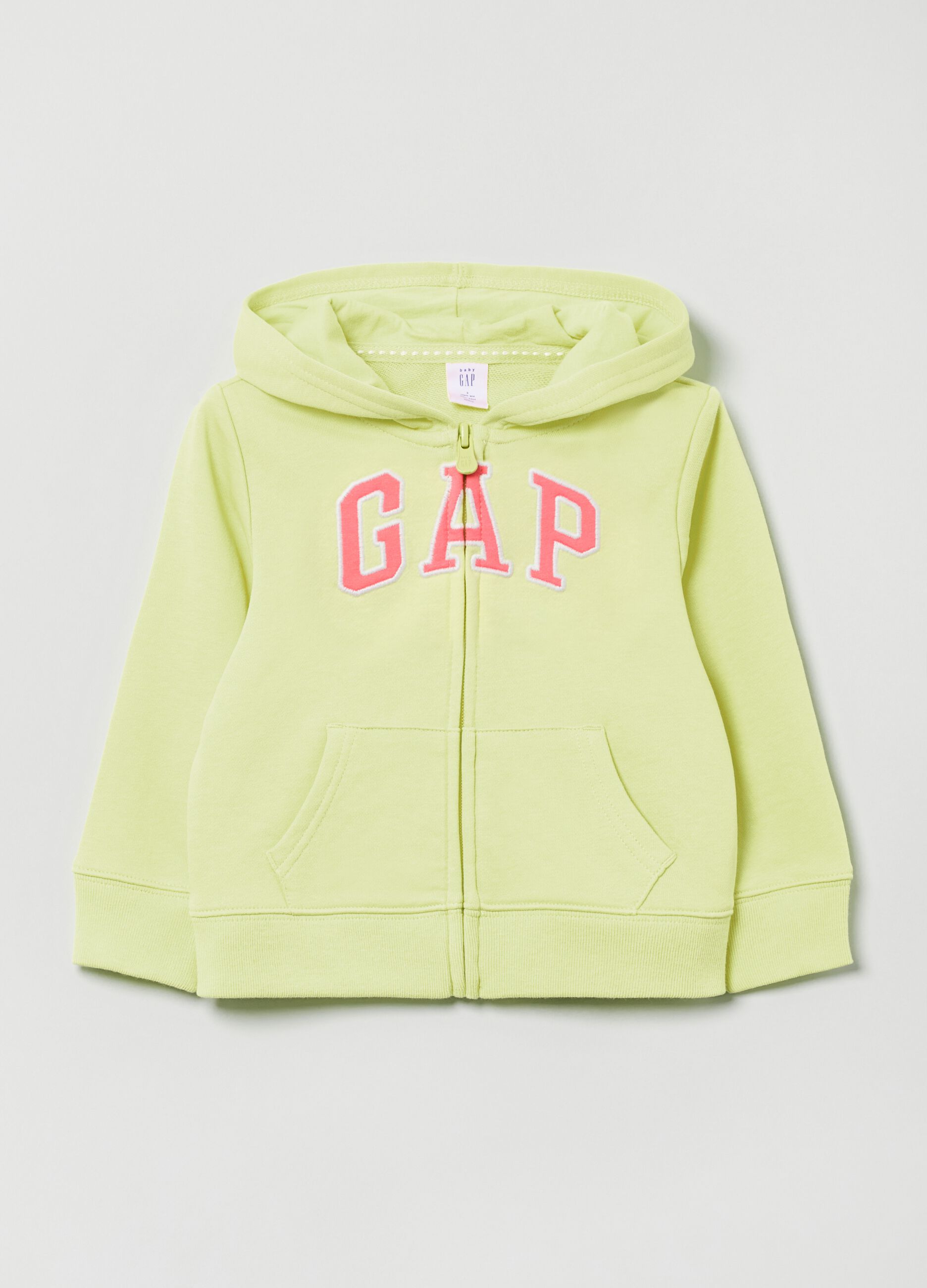 Full-zip con cappuccio e patch logo
