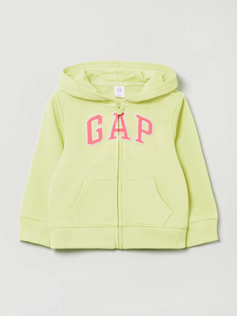 Full-zip con cappuccio e patch logo