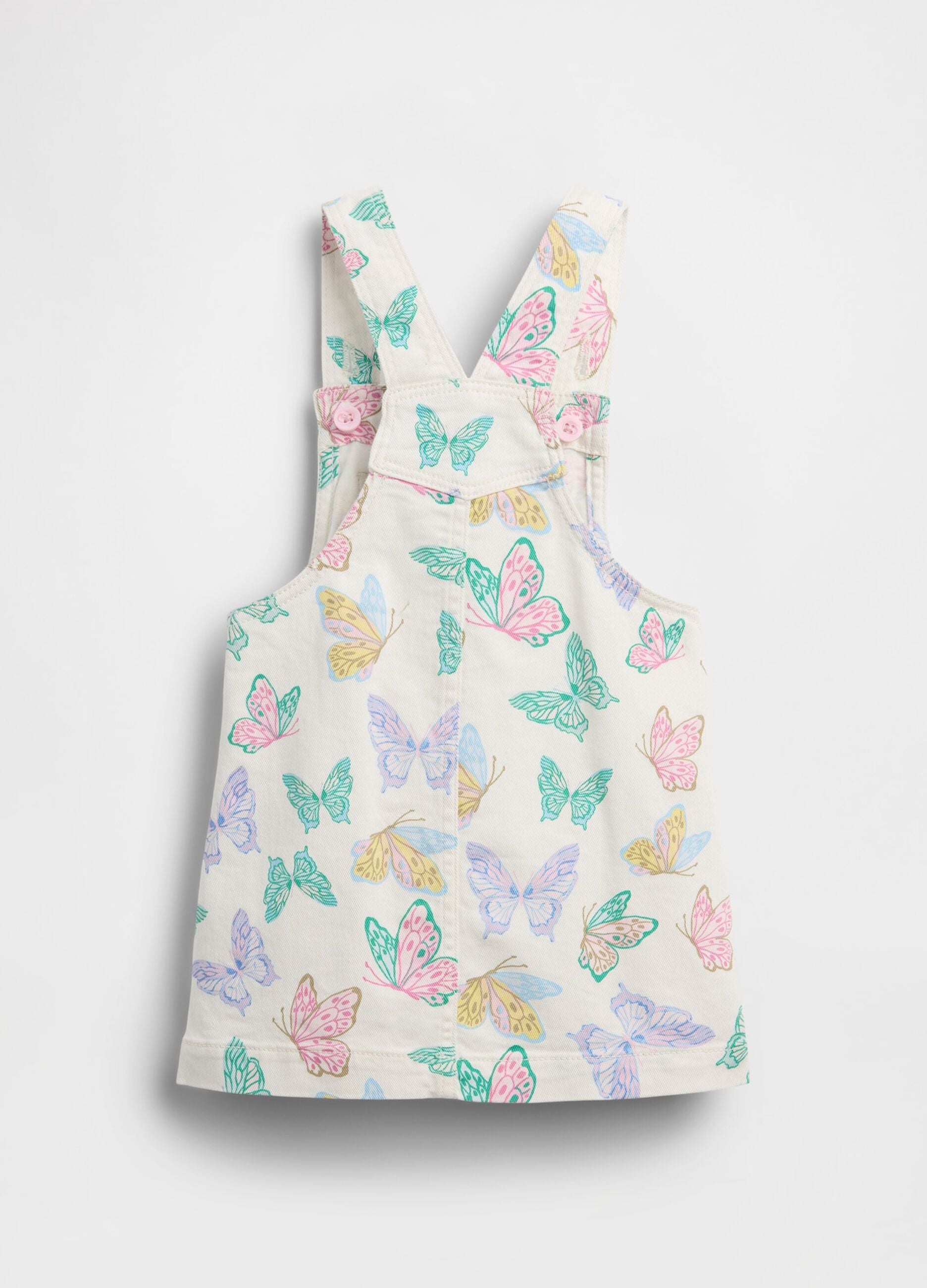Cotton dress with butterfly print