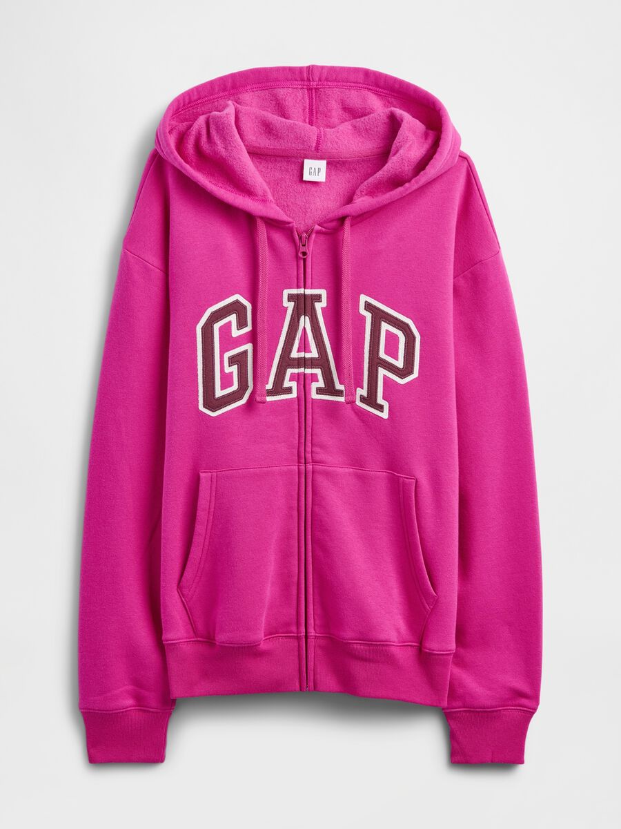 Pink Hoodie with Full Zip Woman_4