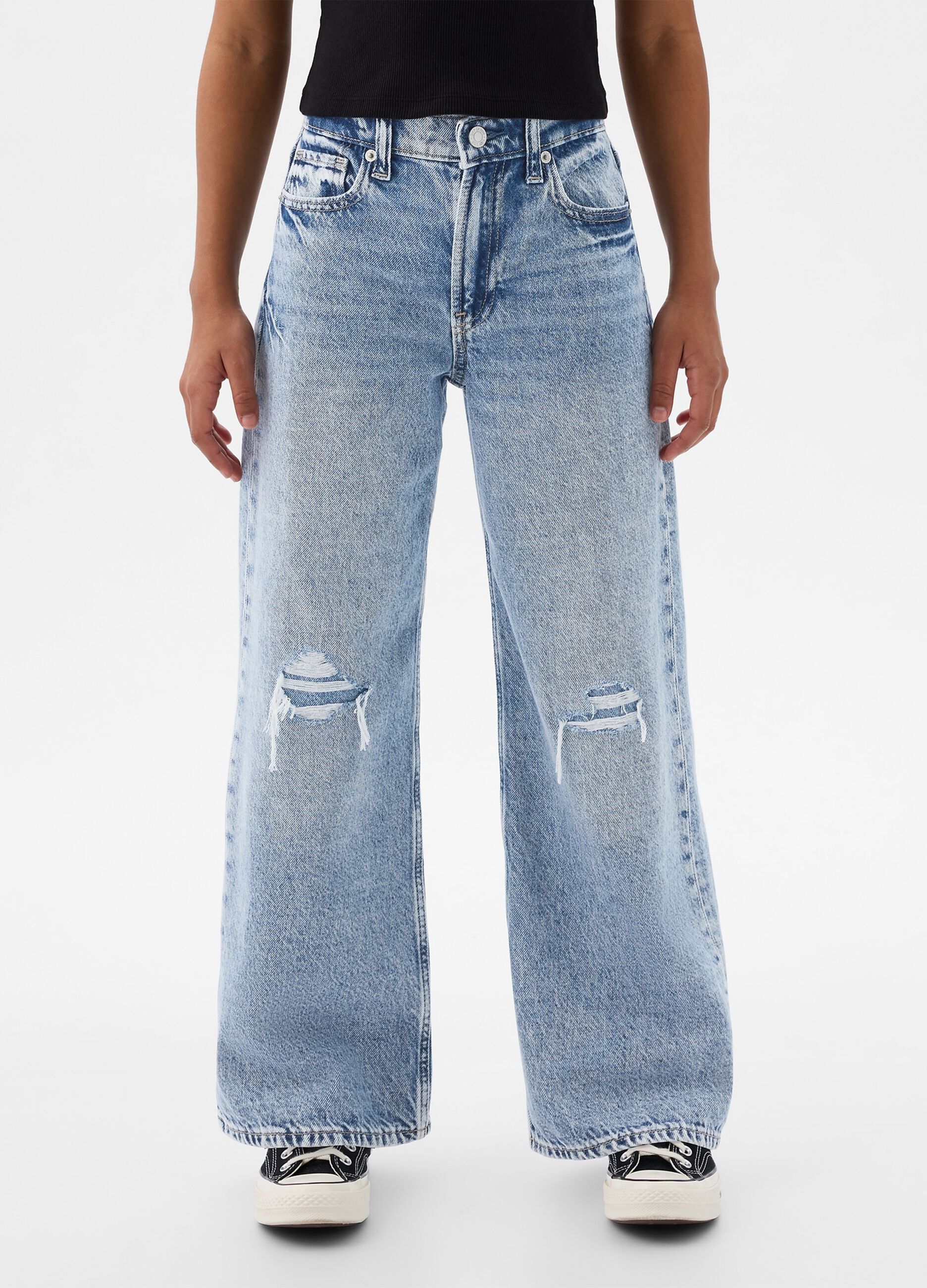 Jeans larghi in denim_1