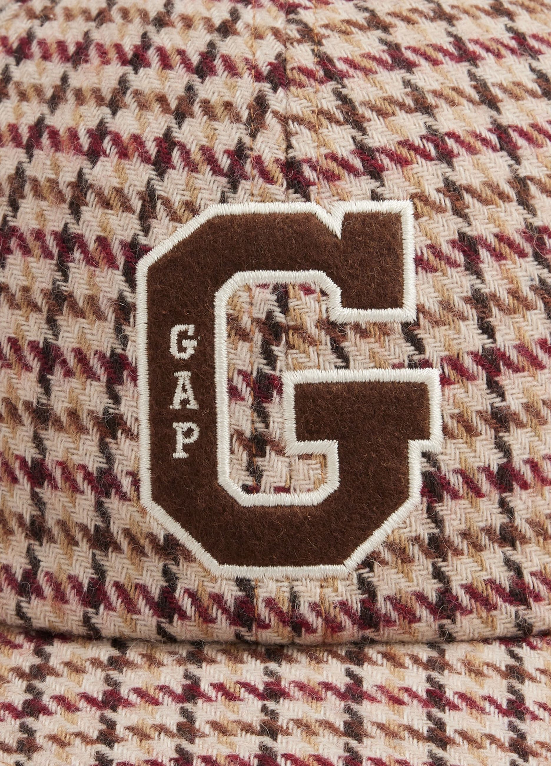 Cappello da baseball in tweed ricamo logo