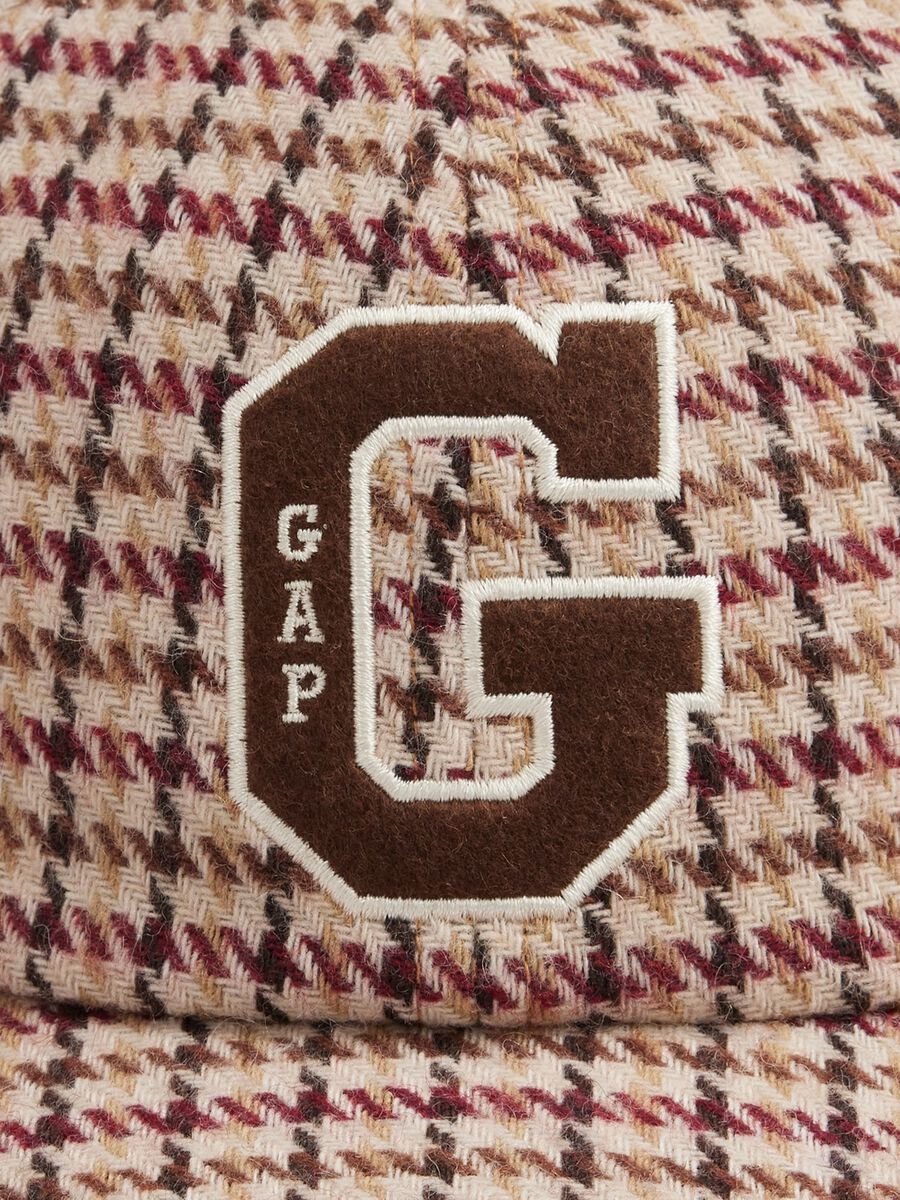 Cappello da baseball in tweed ricamo logo Uomo_1