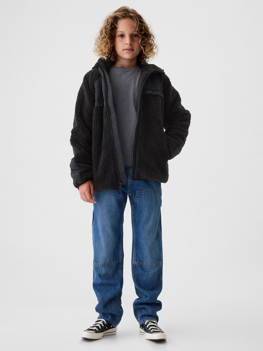 Giacca in sherpa con cappuccio Bambino_0