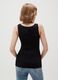 Tank top a costina con stampa logo_3