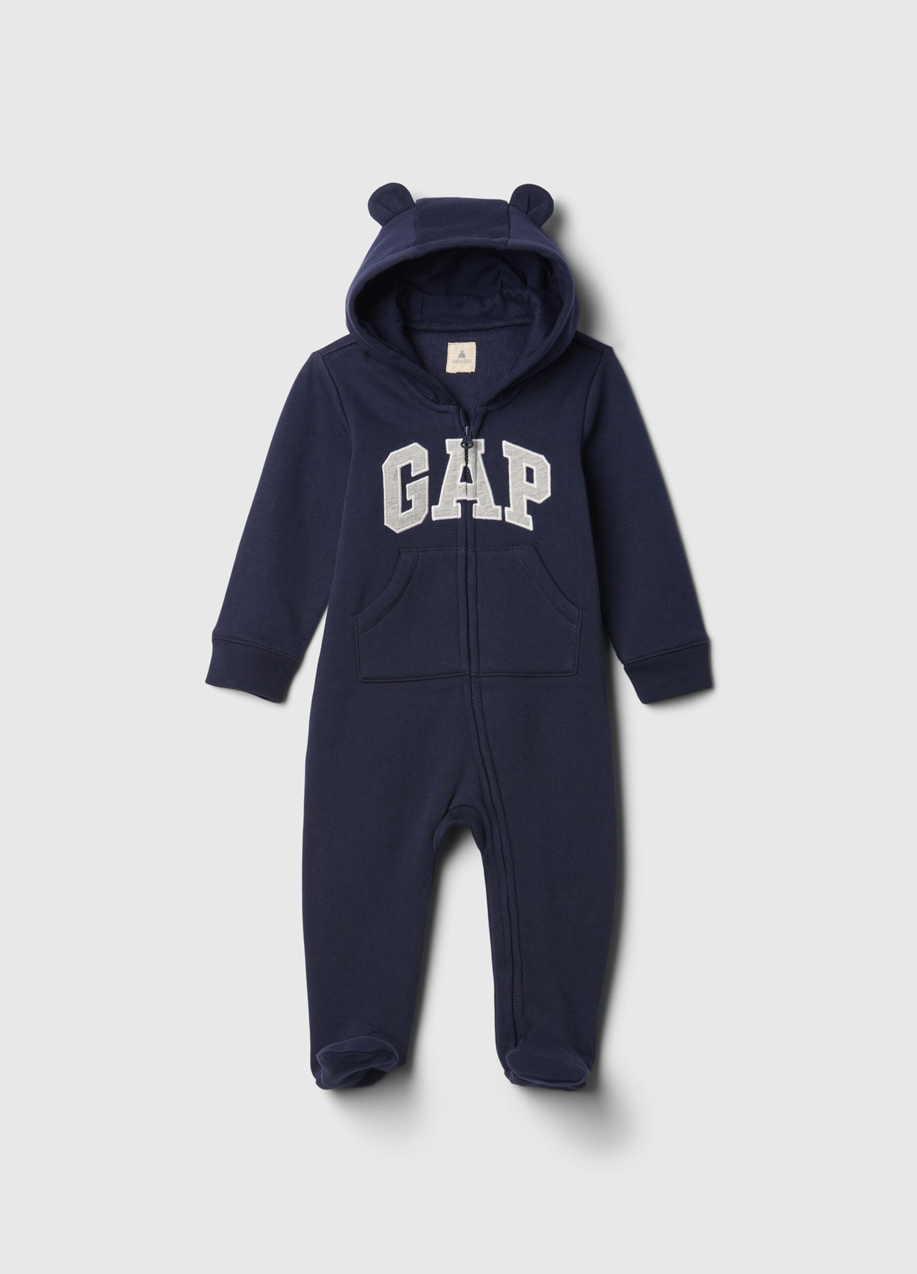 Tutina con cappuccio e logo GAP in misto cotone