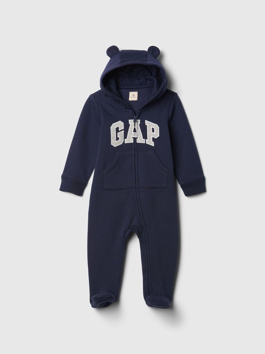 Tutina con cappuccio e logo GAP in misto cotone Neonato_0