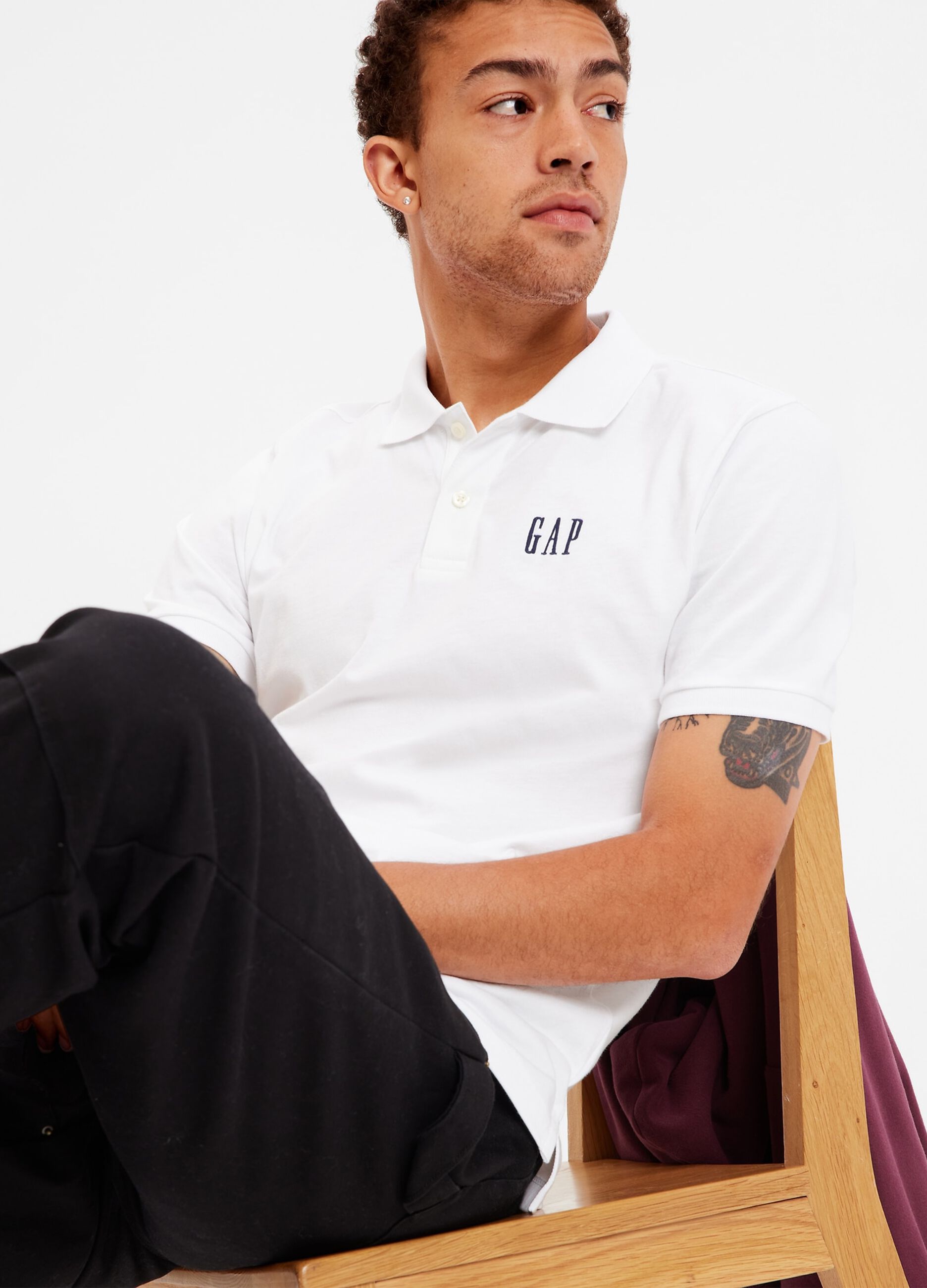 Polo in jersey con ricamo logo