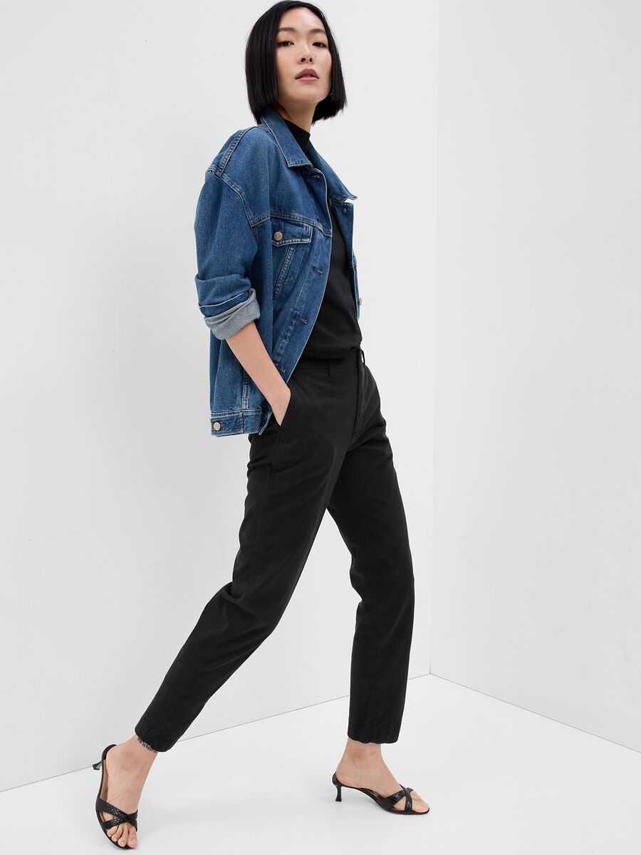 Slim-fit mid-rise chino trousers Woman_0