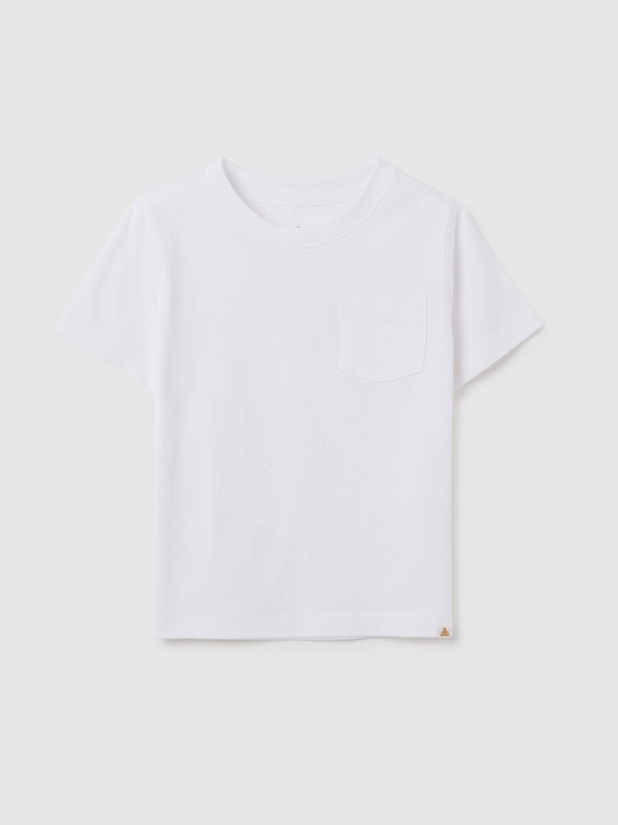 T-shirt in cotone con tasca Bimbo_0