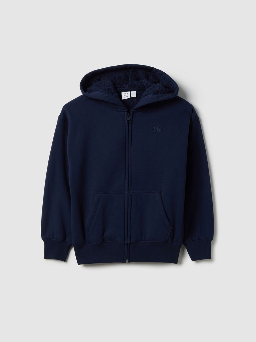Blue hoodie with full zip Boy_0