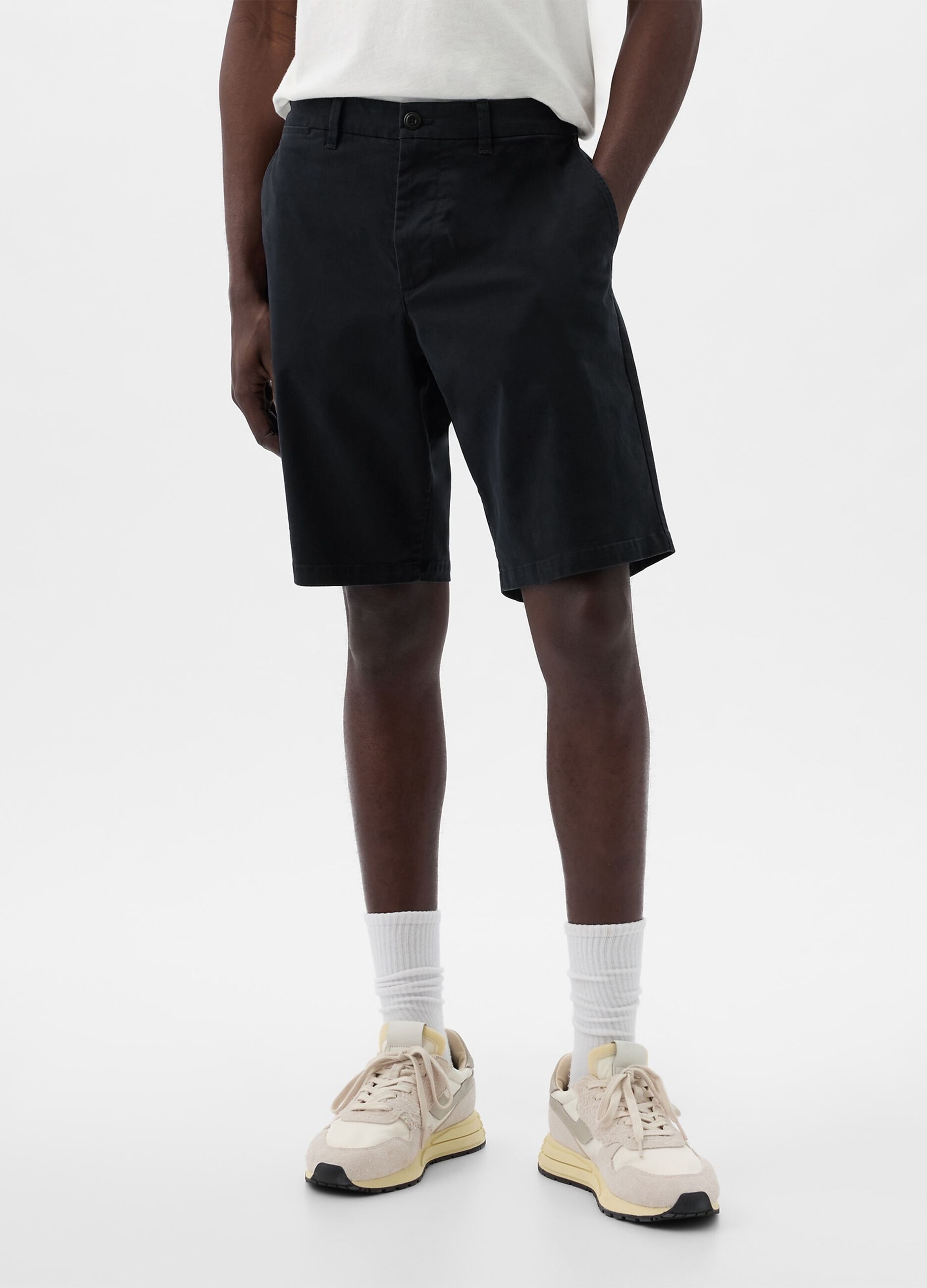 Relaxed-fit Bermuda shorts in stretch cotton_2