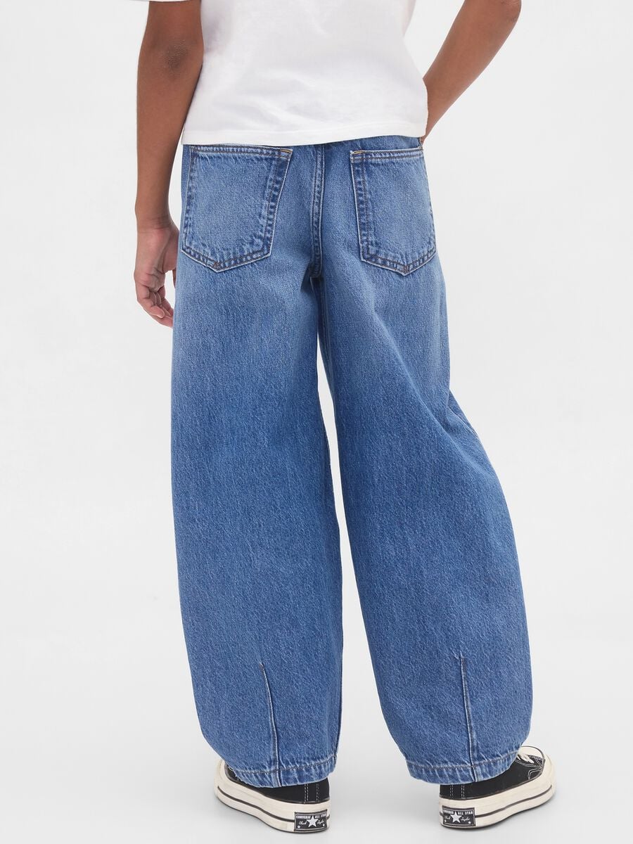 Jeans denim in puro cotone Bambino_2