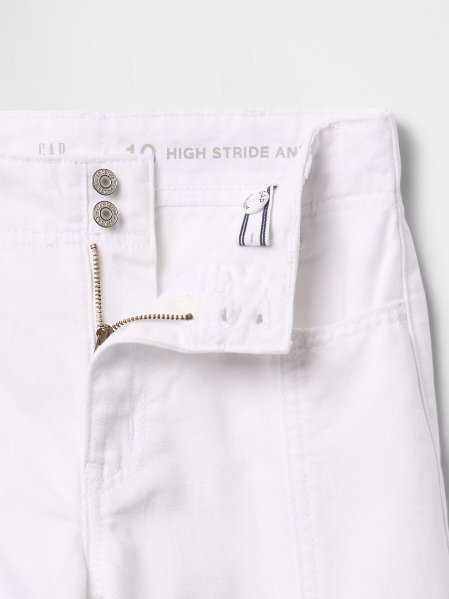 Pantaloni in denim bianchi a gamba larga Bimba_4