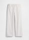 Pantaloni wide leg in misto lino e cotone_3