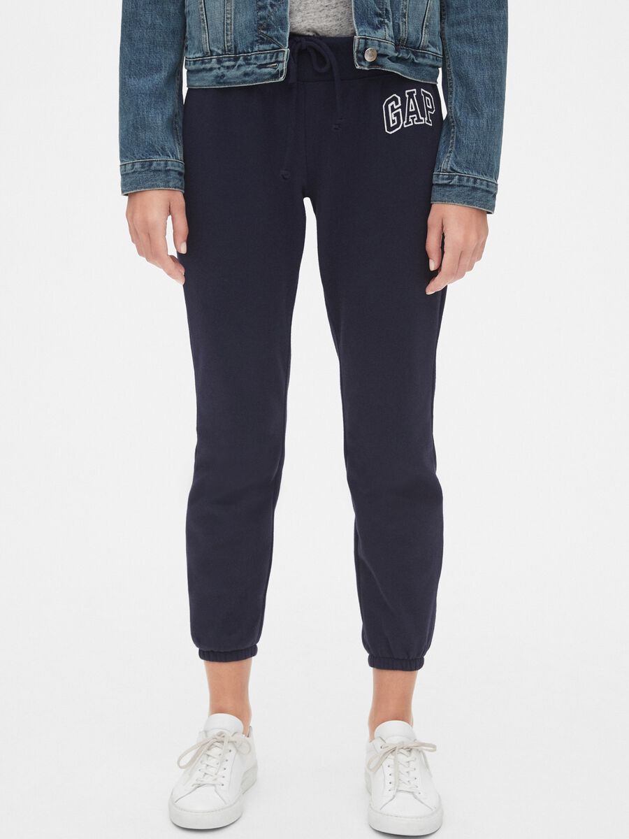 Plush joggers with logo embroidery Woman_1