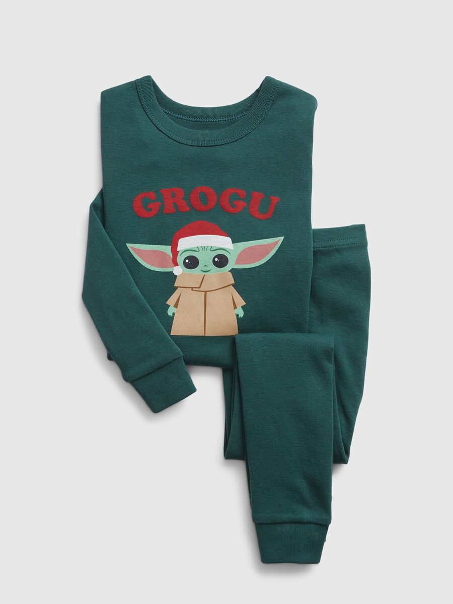 Full-length pyjamas with Star Wars Grogu print Newborn Boy_0