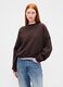 Brown Cotton Blend Crew Neck Sweatshirt_0