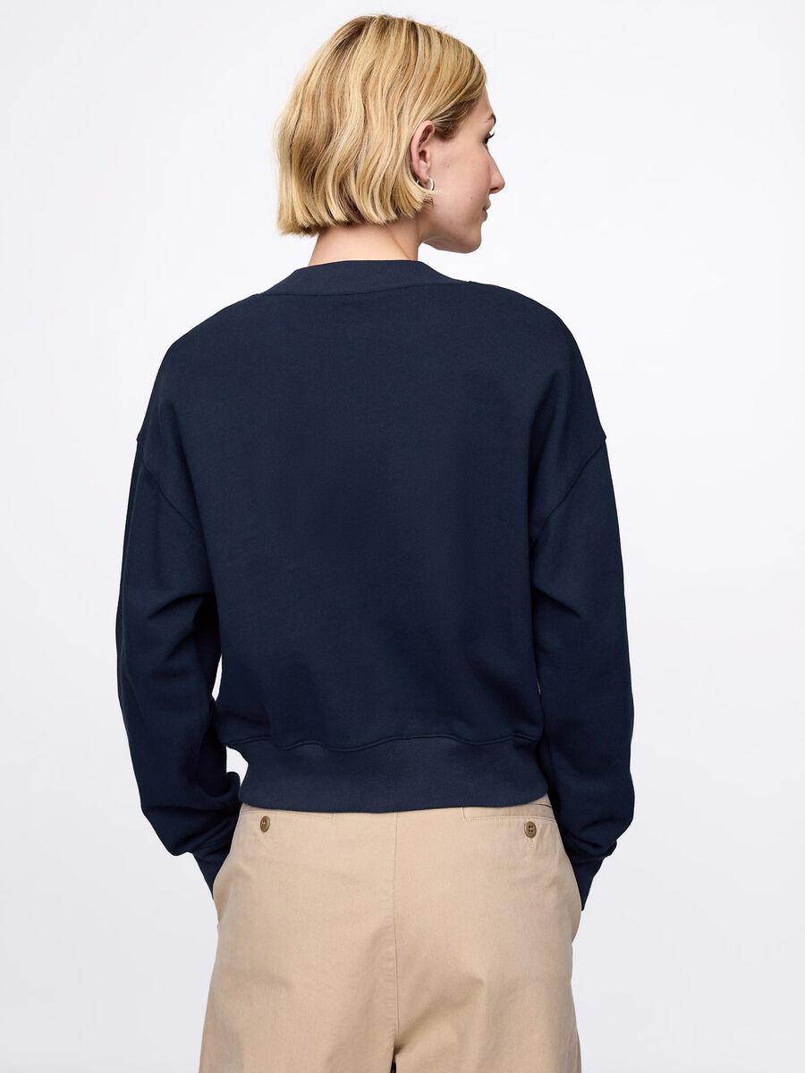 Felpa blu in misto cotone Gap Donna_2