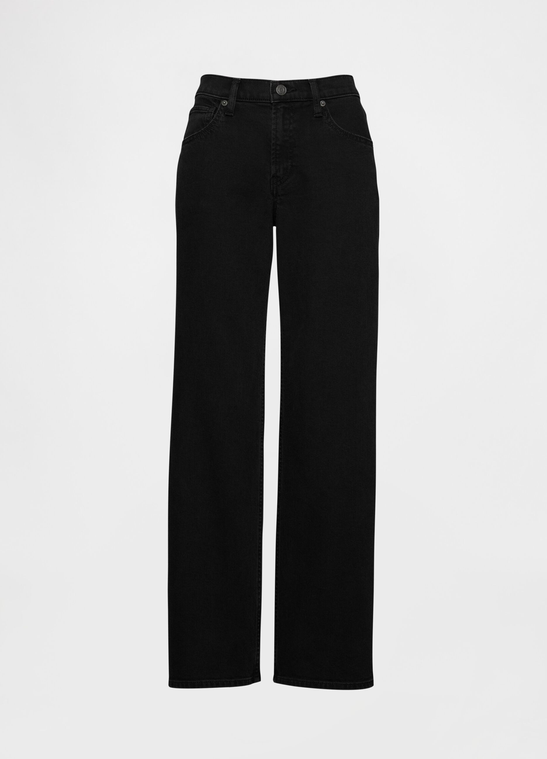 Pantaloni in denim nero elasticizzato_6