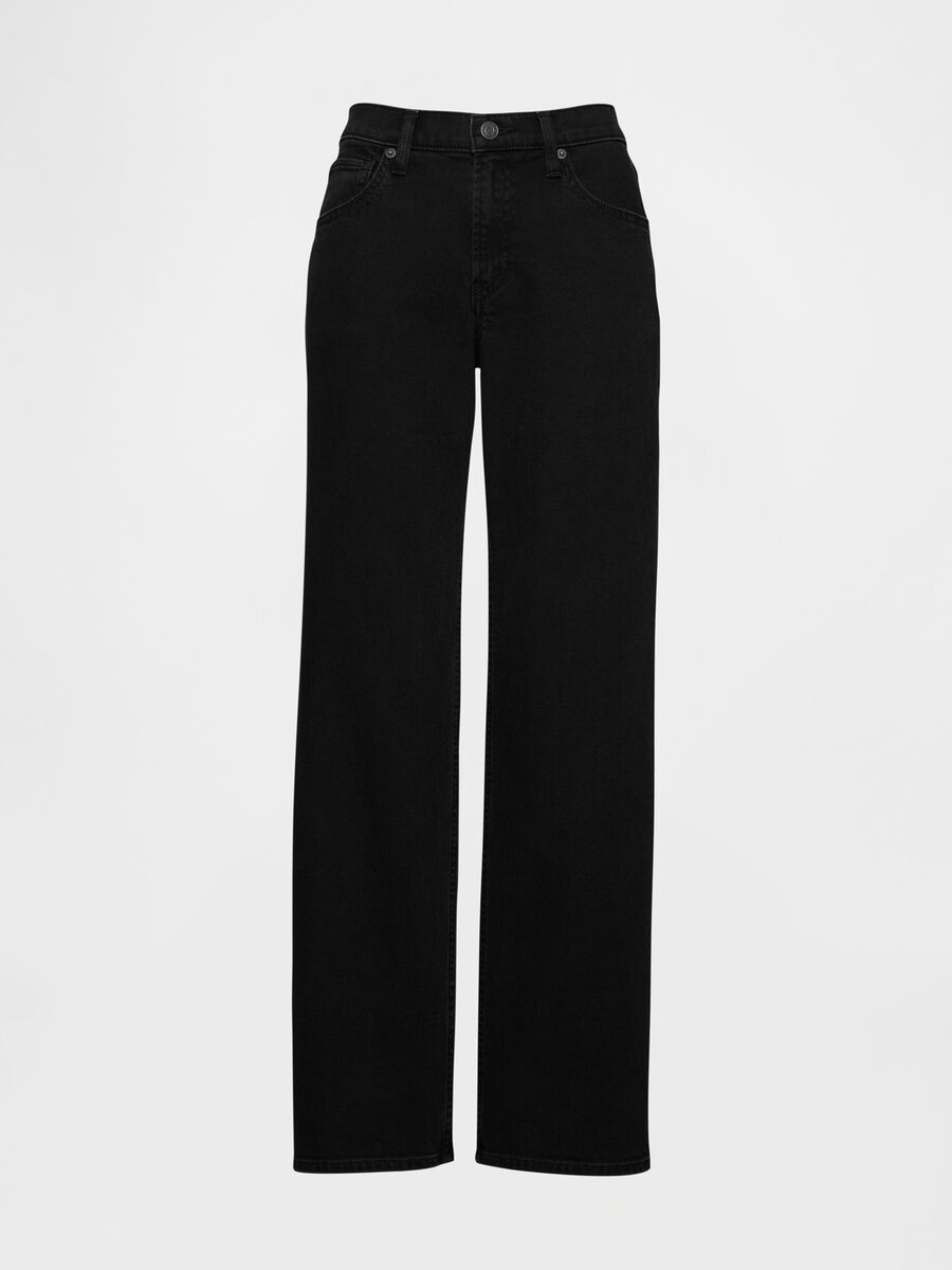 Pantaloni in denim nero elasticizzato Donna_6