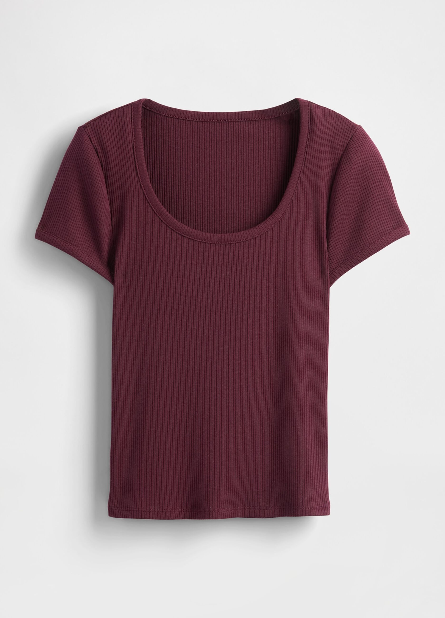 Stretch Purple T-shirt with Short Sleeves