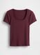 Stretch Purple T-shirt with Short Sleeves_3
