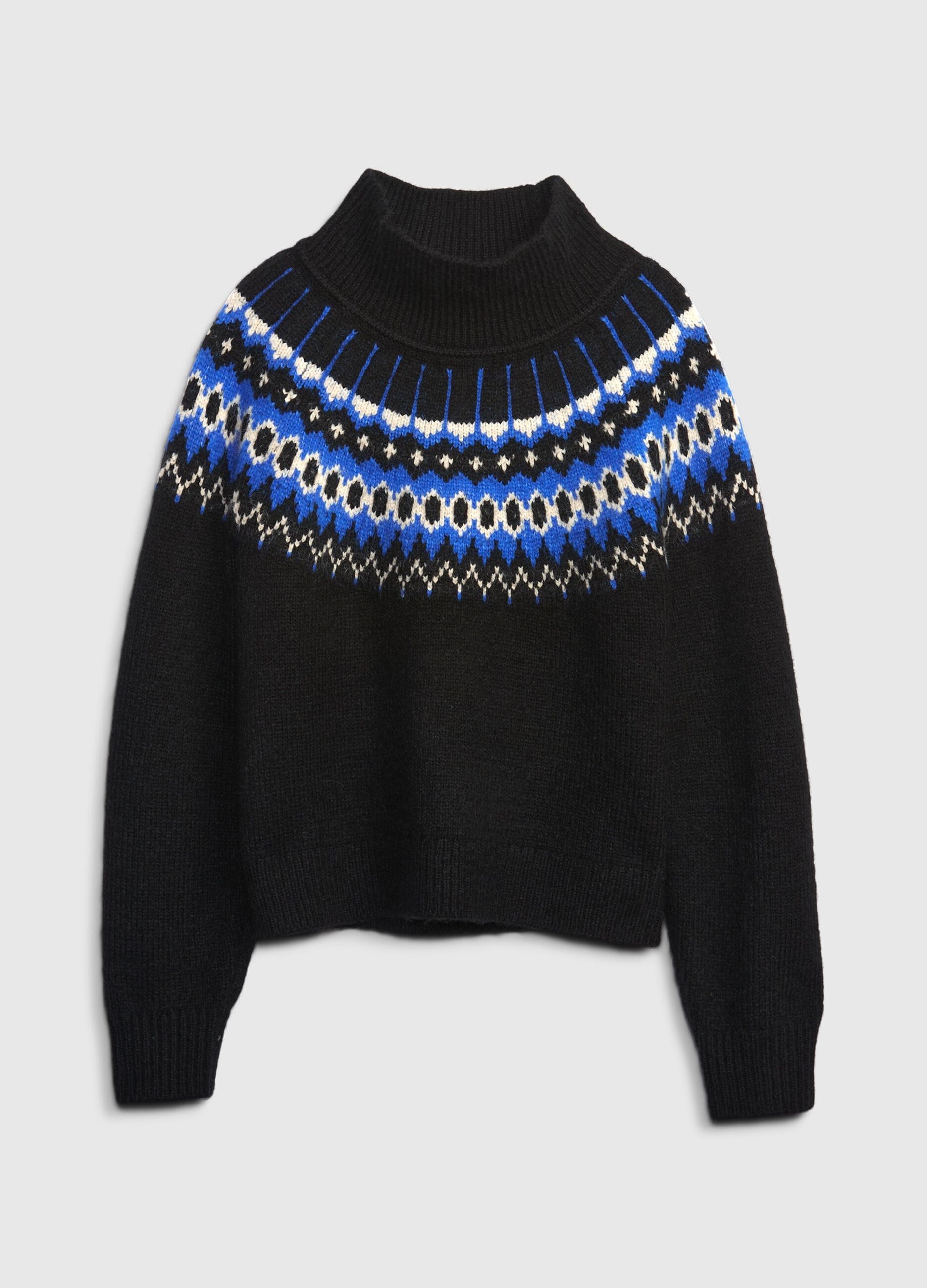 Pullover with Norwegian jacquard design_3