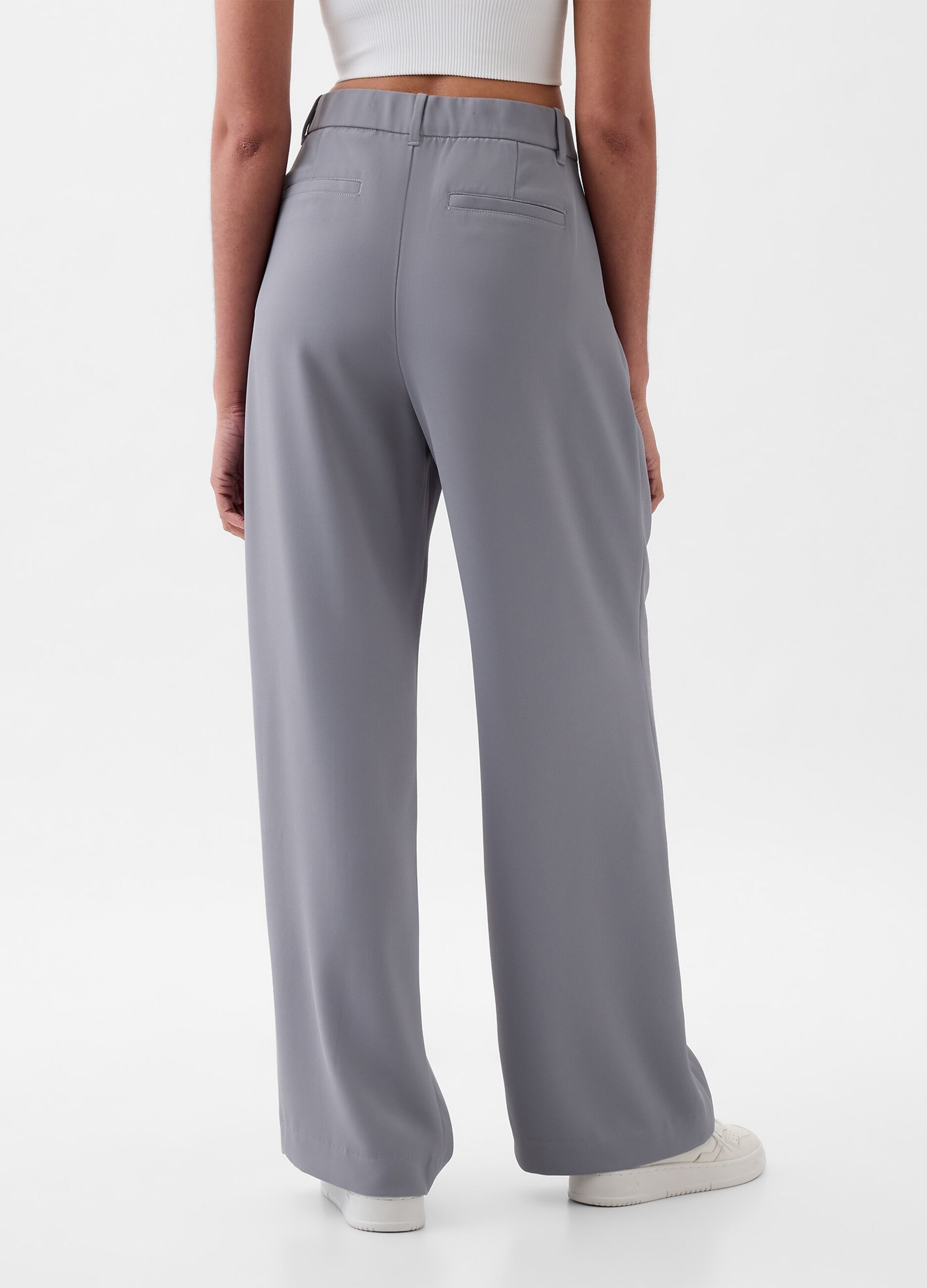 Pantalone wide leg vita alta con pinces_2