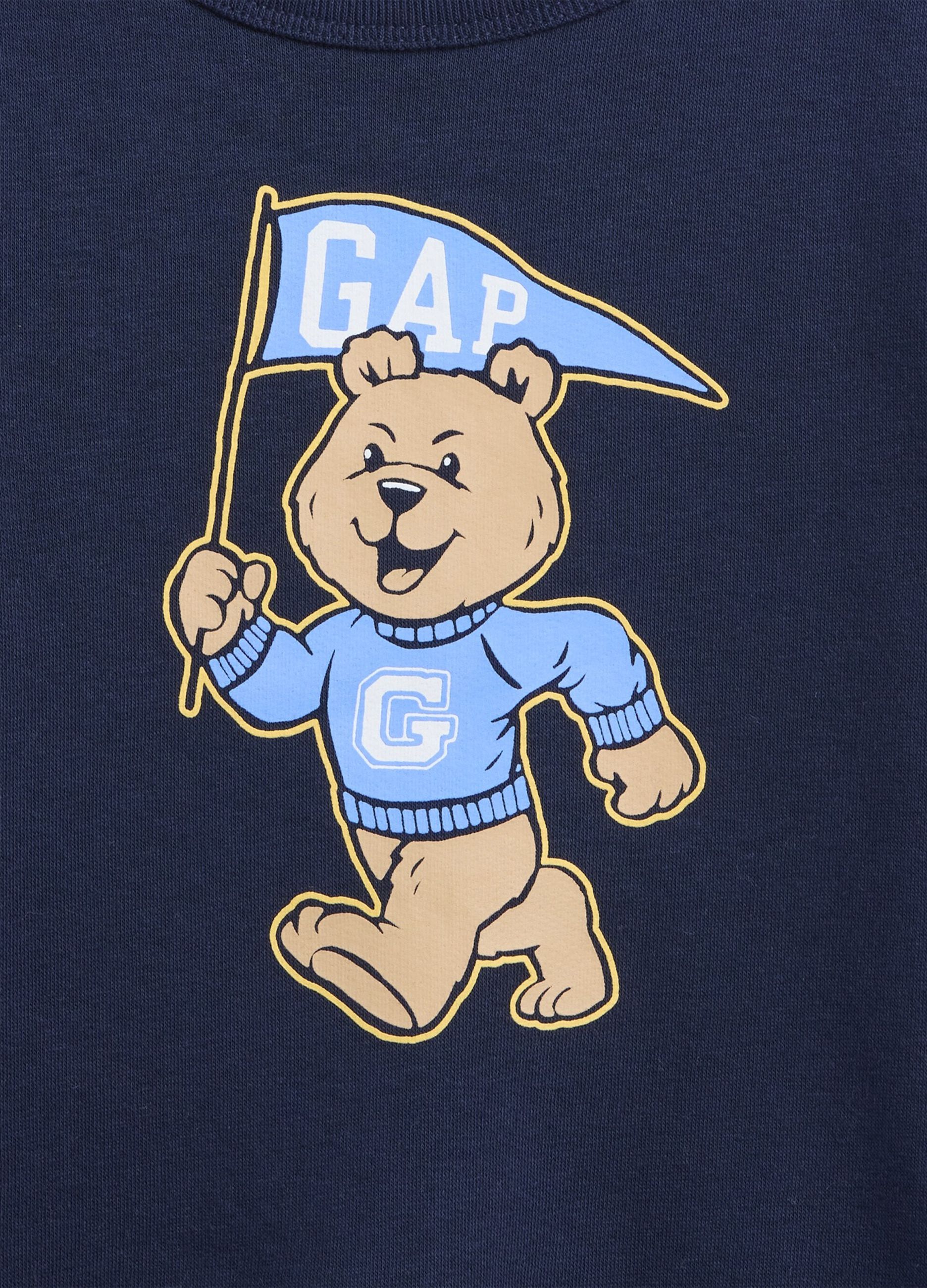 Felpa blu per bambino in misto cotone_2