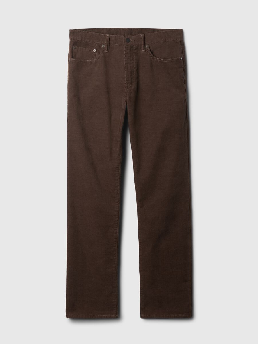 Straight-fit trousers in stretch corduroy Man_4