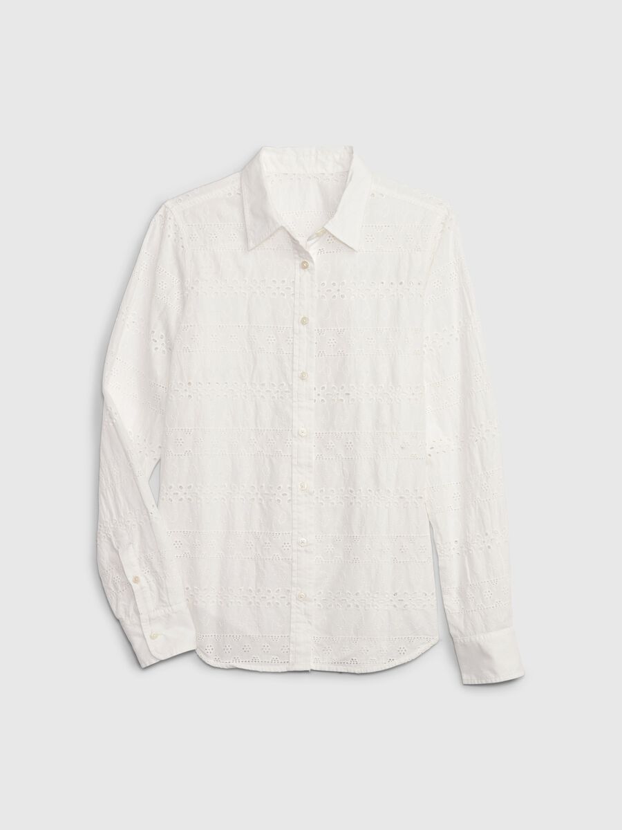 Broderie anglaise lace shirt Woman_3